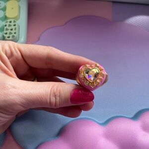 July Child Pink Heart Ring with Gemstone Accents